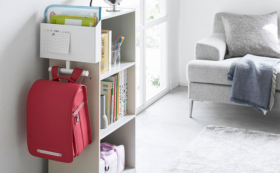 児童書コレクション 16冊セット 山崎実業 カラーボックス横 ランドセル＆リュックハンガー