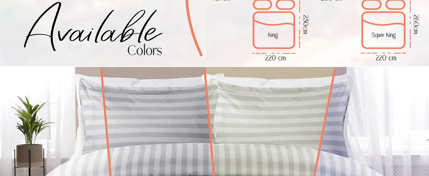 STRIPE DUVET COVER SILVER