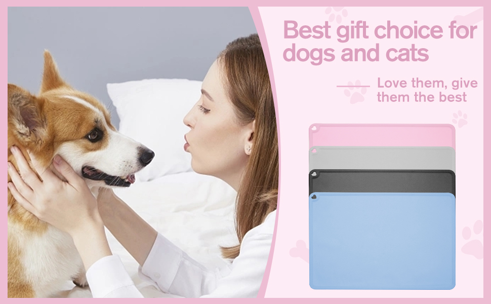 Cute Dog Food Mat, Cat Food Mat, Silicone Pet Feeding Mat