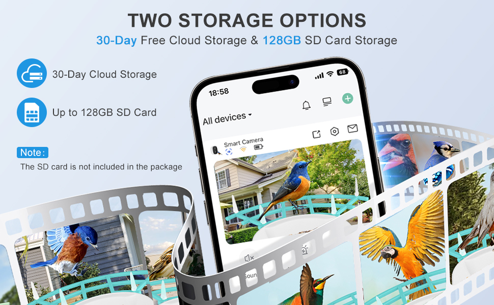 UPROZIL Bird Feeder with Camera,Smart Bird Feeder Camera Bird Box with