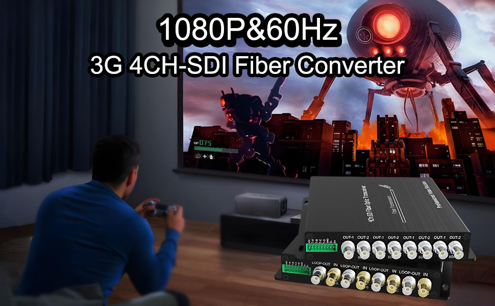 4-Ch Mini 3G-SDI Fiber Converter