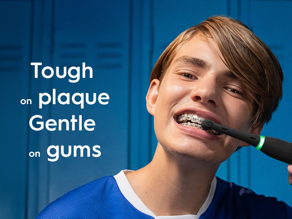 Tough on plaque Gentle on gums