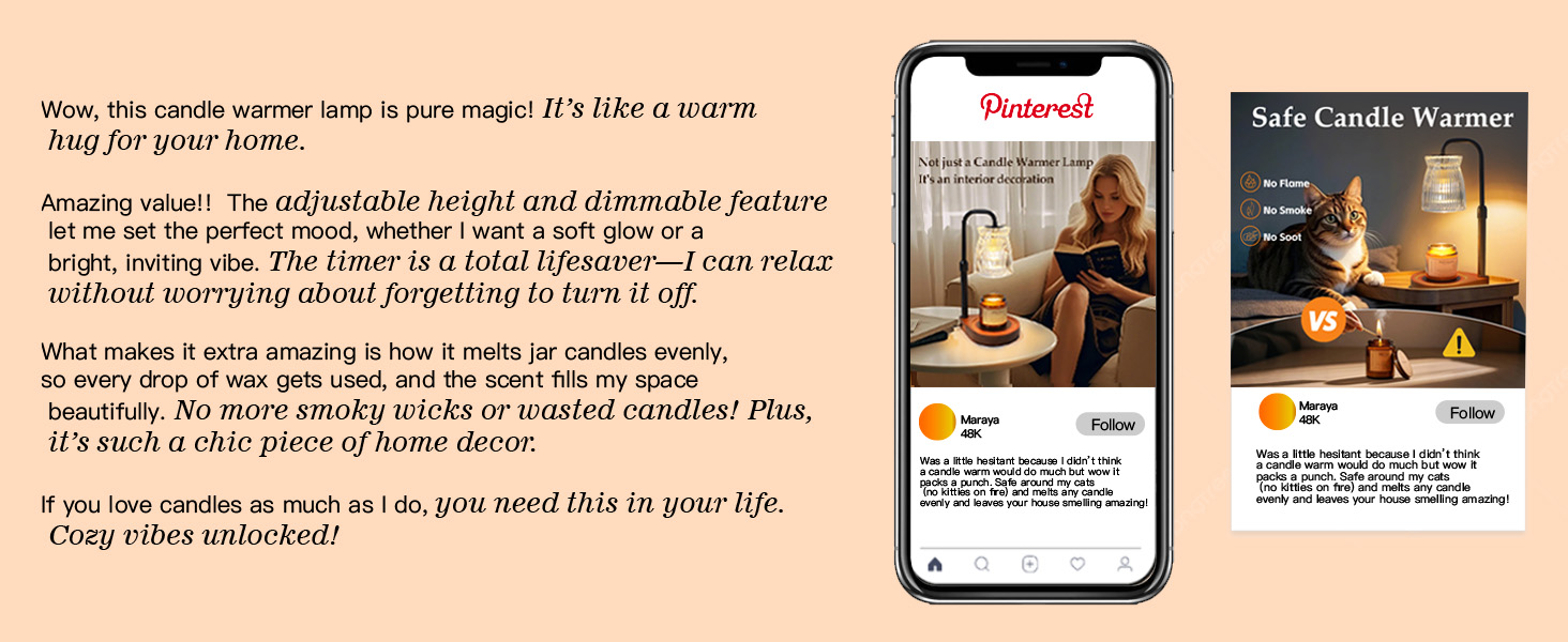 candle warmer lamp with timer