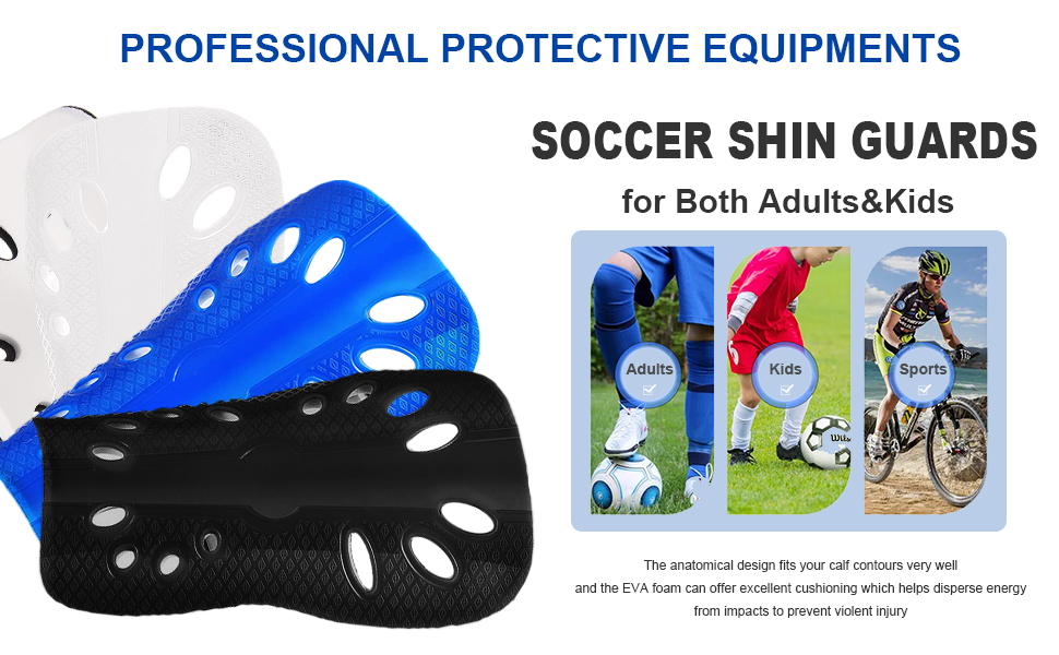 Soccer Shin Guards for Kids Youth Adults Soccer Shin Pads with Soccer Socks Football Soccer Gear