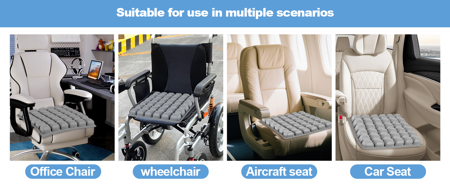Grey Travel Seat Cushion
