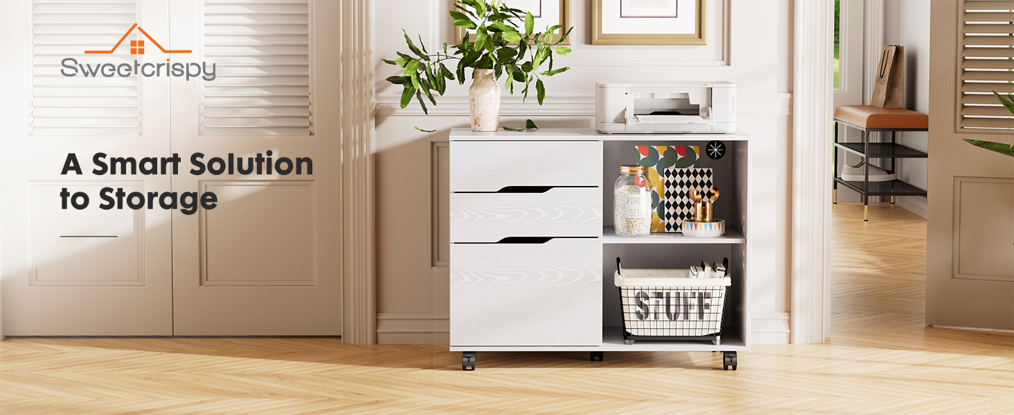 Sweetcrispy Filing 3Drawer File Printer