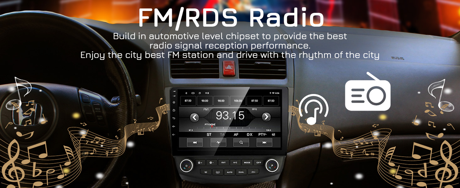 2003-2007 honda accord 7th carplay radio bluetooth screen