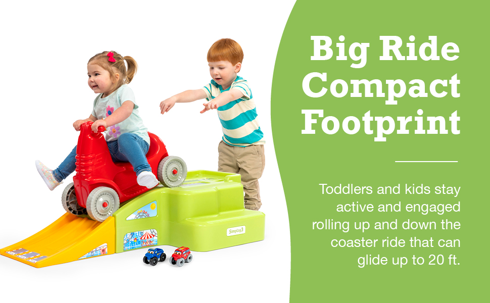 Simplay3 Deluxe Race and Ride Kids Downhill Roller Coaster