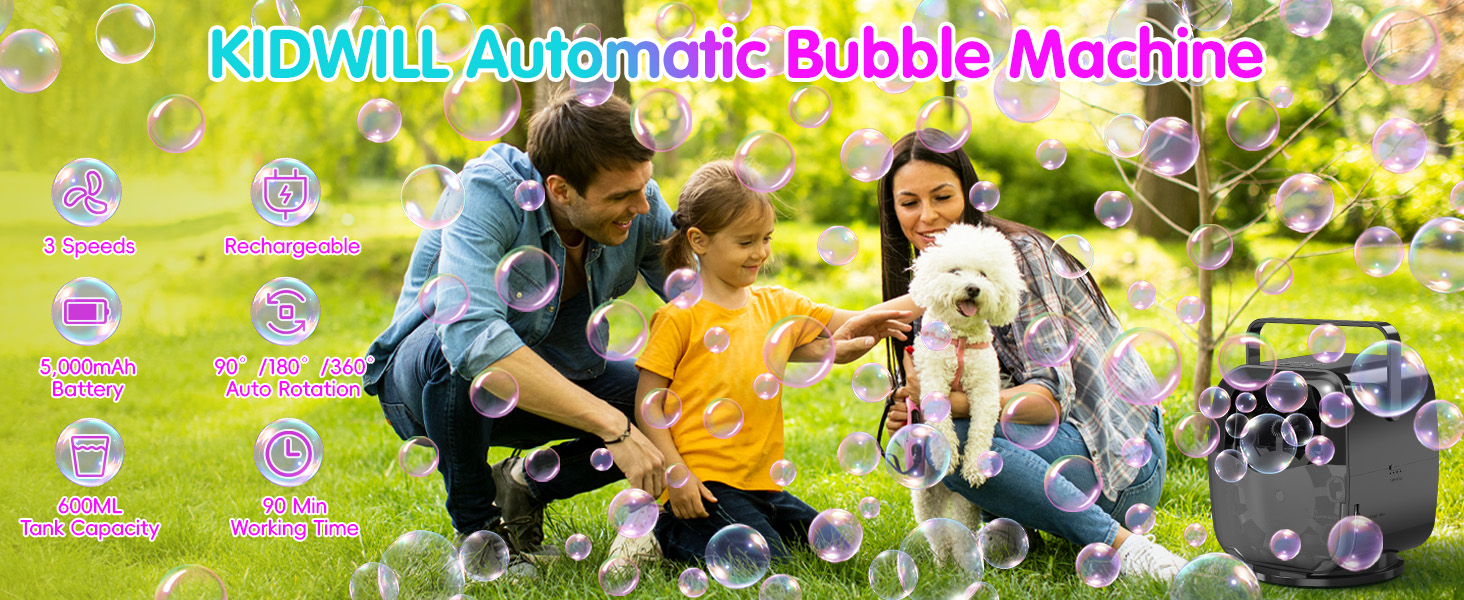 KIDWILL automatic bubble machine