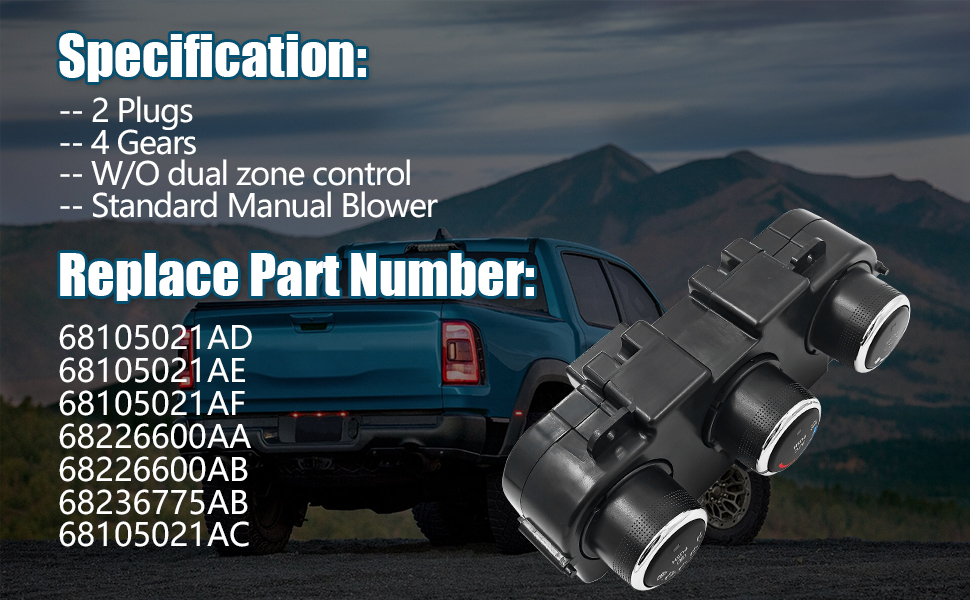 AC Heater Climate Control Unit for 2013-2018 Dodge Ram 1500 2500 3500