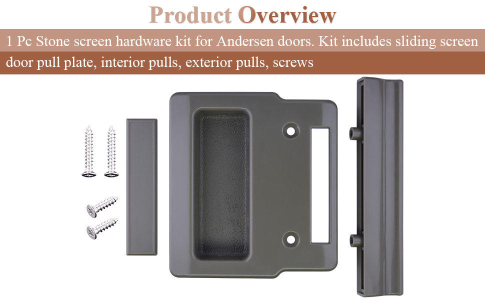 Stone Screen Hardware Kit for Andersen Doors, Fits Andersen ASeries