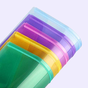 クリアファイル A4 ボタン式 ファイルケース 12枚 6色