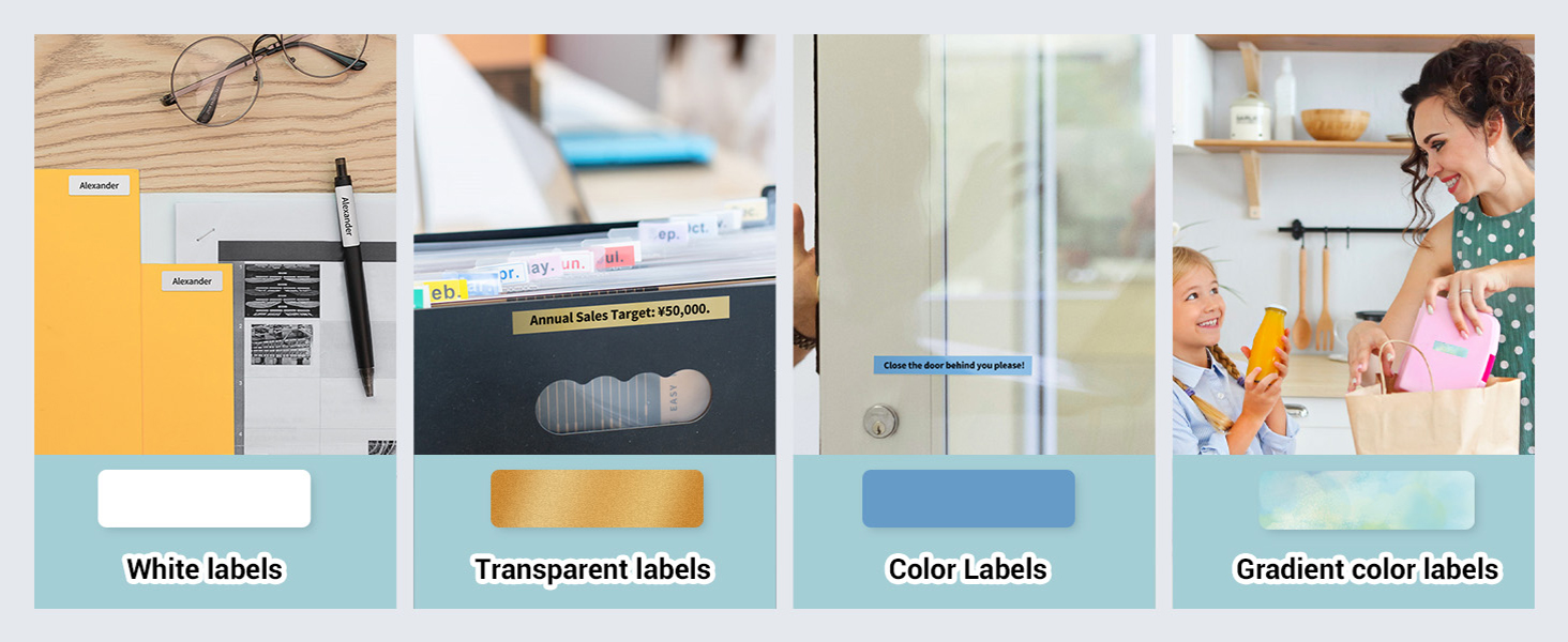 Phomemo D30 Label Maker Machine Sticker Label Maker with 5 Rolls Label