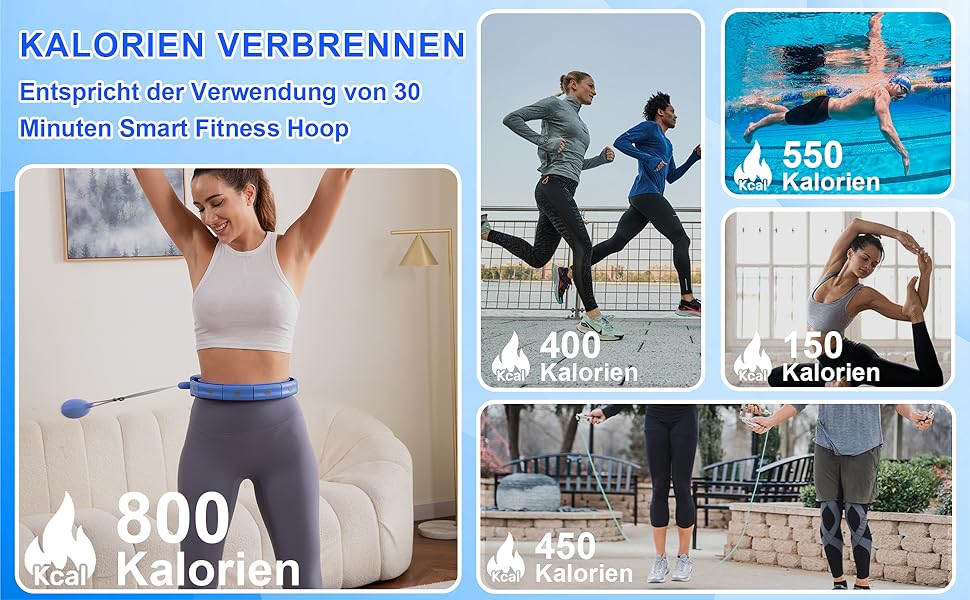 Smart weighted Hula Ring Hoops for Adults, Quiet Fitness Hoop with Ball