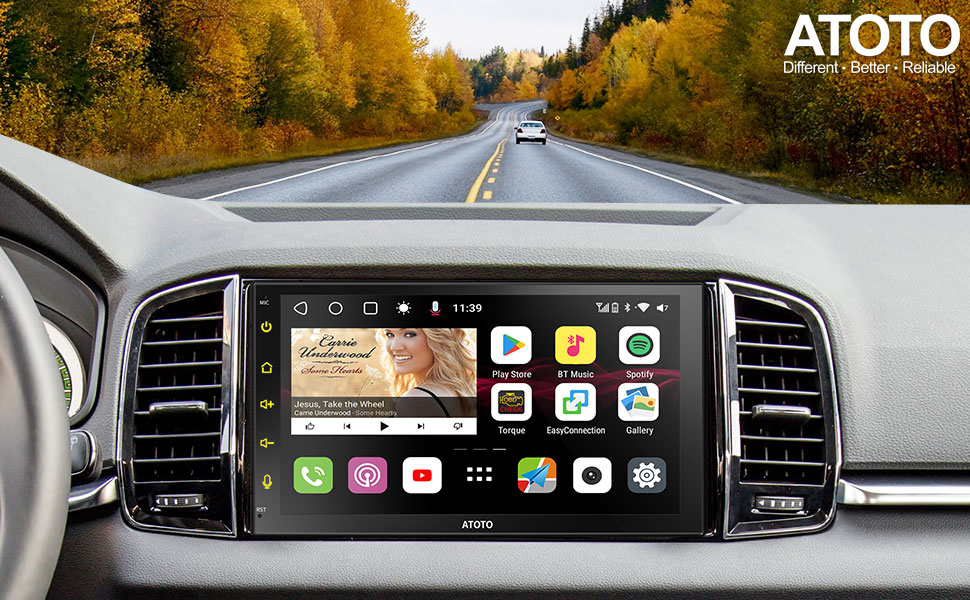 ATOTO S8 MS Android Double Din Car Stereo, 7" QLED Display, Wireless