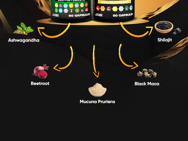 Premium Combo Bundle - Sea Moss 9000mg, Black Seed Oil 6000mg, Ashwagandha 3000mg, Shilajit 12000mg