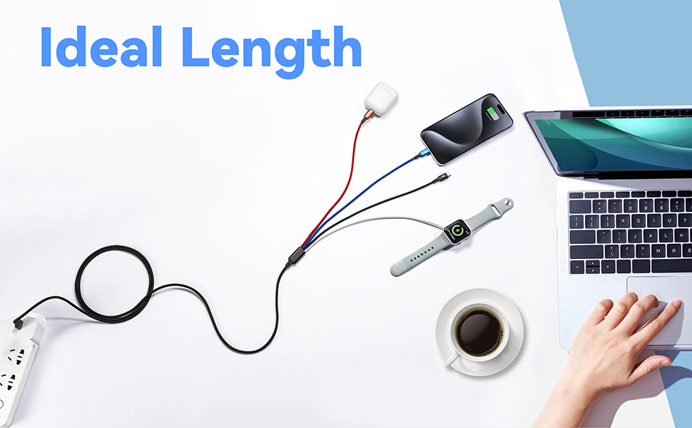 Travel essentials charger apple watch uitra 9 8 charger cable iwatch fast charger 4 in 1 usbc c cord