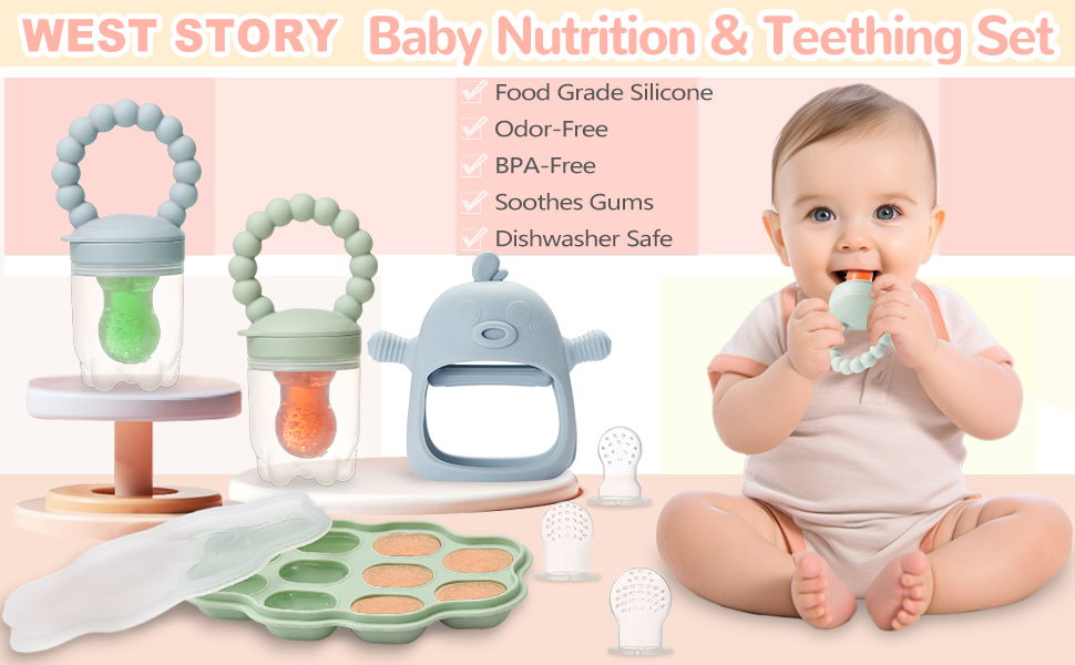 WEST STORY Baby Feeding & Teething Kit, Includes
