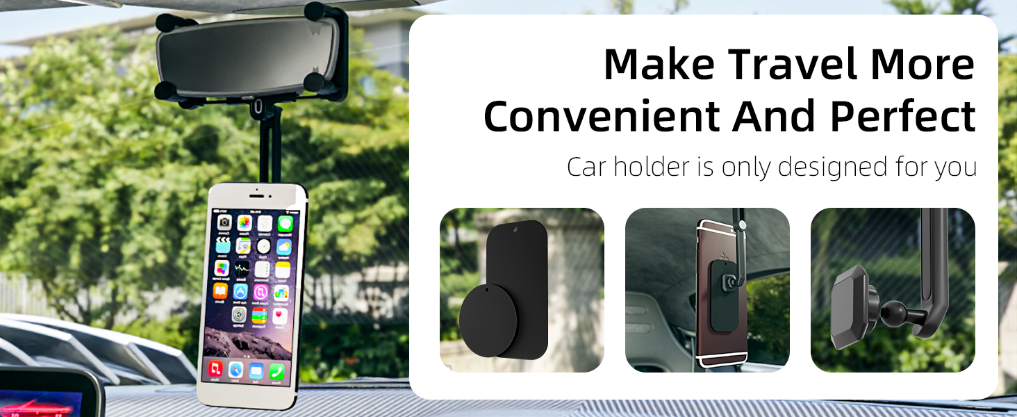 SXhyf Rear View Mirror Phone Holder