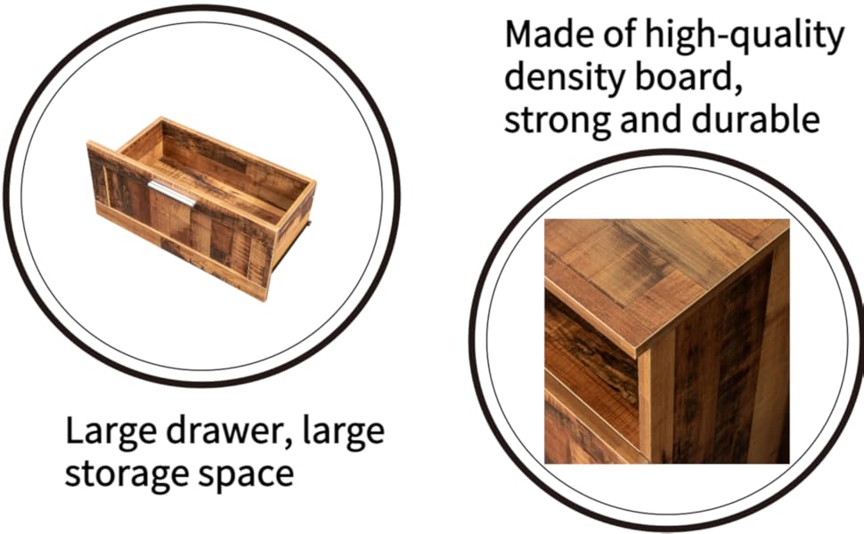 LKTART Wood TV Stand for TVs up to 70 Inches 3 Doors & 3