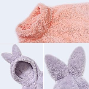 cute 3D ear fleece jacket for girls