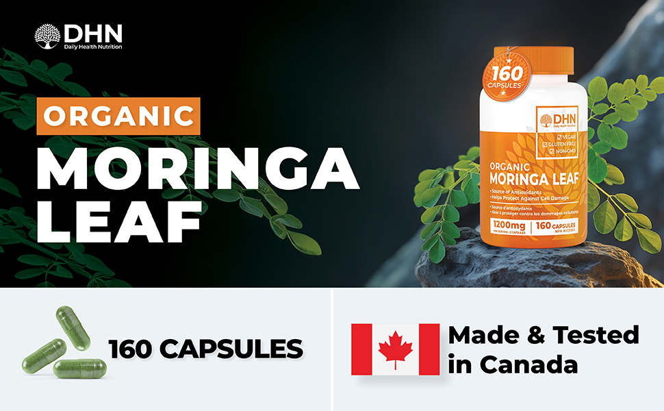 organic moringa leaf capsules, detox, balance moringa powder