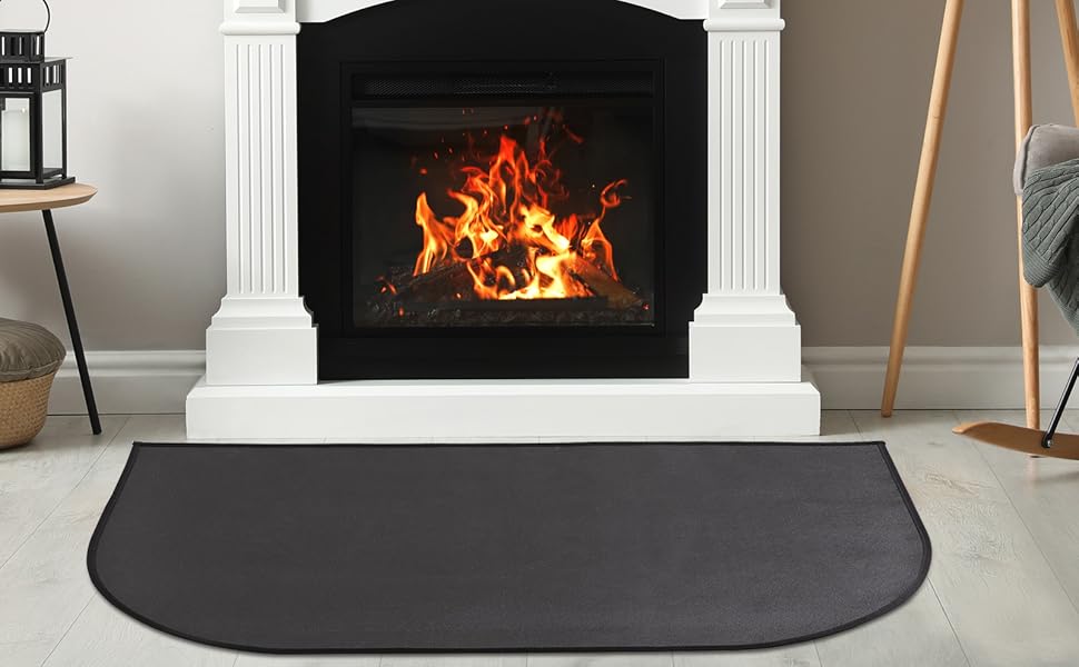 HOMBYS Fire Resistant Mat for Fireplace, 48×27 Inches