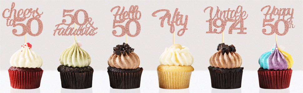 R50th cupcake topper