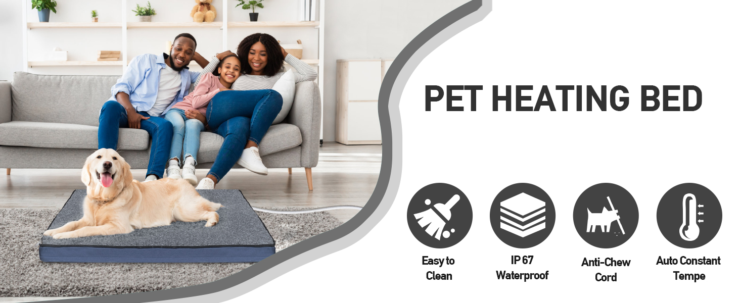Outdoor Pet Heating Pad for Dogs & Cats 100 Waterproof