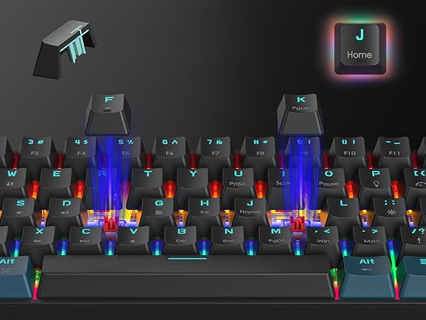 Amazon.com: surmen 60% Mechanical Gaming Keyboard with Linear Red