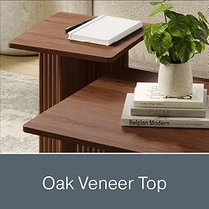 Square Fluted Nesting Coffee Table