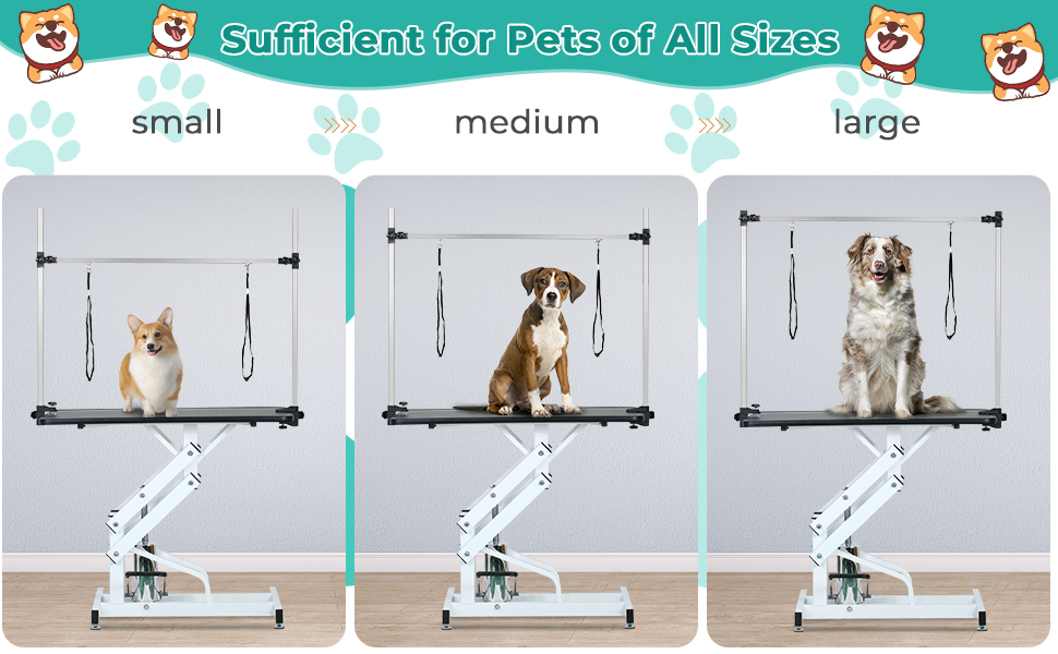 Lyromix Hydraulic Dog Grooming Table for Small/Large Dogs