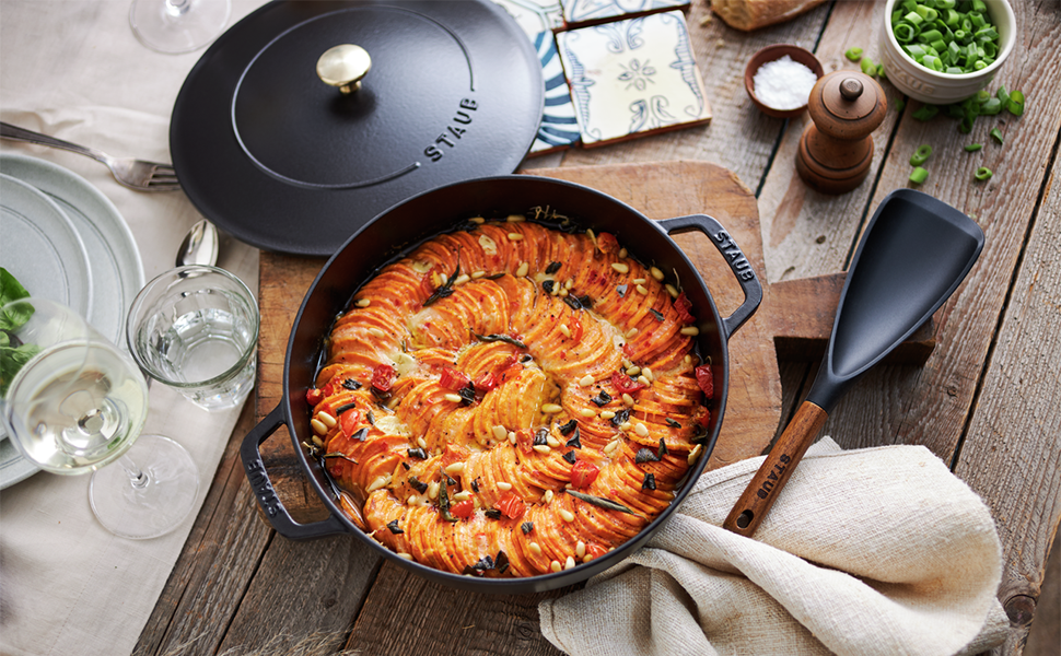 STAUB Premium Silicone Multipurpose Serving Spoon for Cookware Kitchen Utensil, NonStick