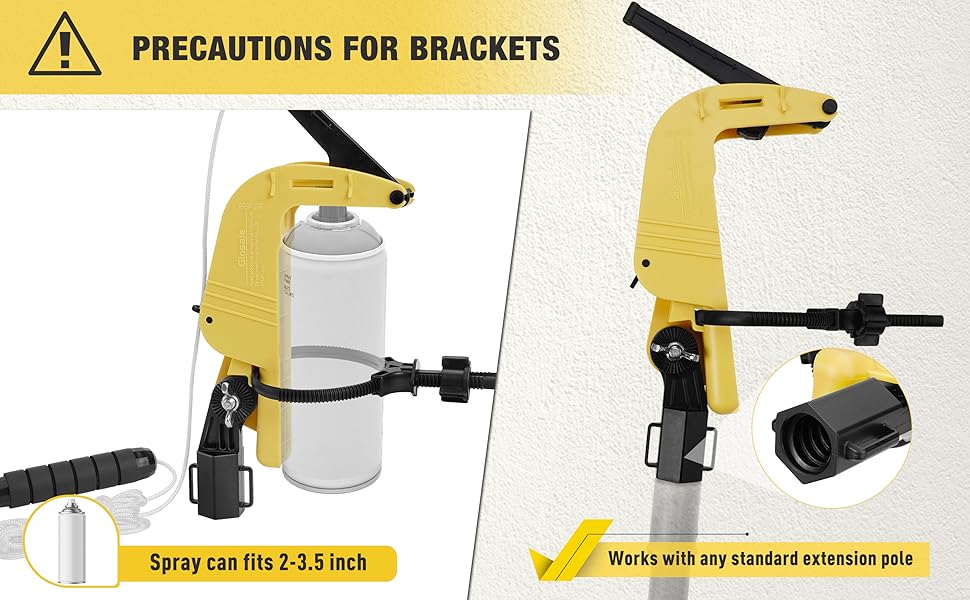 Heavy Duty Spray Can Extension Pole Adaptor Adjustable