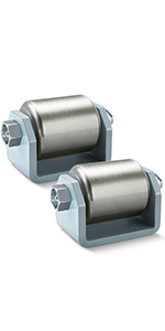 Weld on Trailer Roller Wheel, 2 Pack Heavy Duty Steel Trailer Skid Wheel