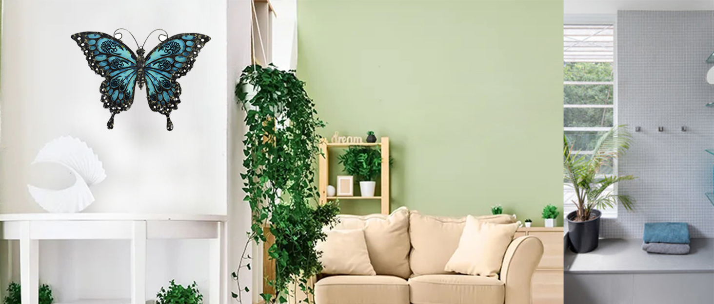 Metal Glass Wall Decor