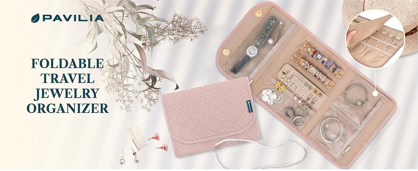 travel,jewelry,case,roll,organizer,bag,holder,box,mini,pouch,folding,foldable,ring,necklace,earring