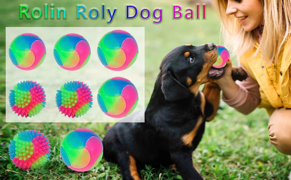 Rolin Roly Dog Ball Flashing Light Up Dog Ball Color Changing Bouncing