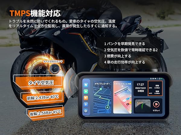 Amazon.co.jp: ATOVANKA 6.25 バイク用ドライブレコーダー
