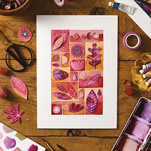 abstract art mixed media watercolour journal prompts artist sketchbook beginner botanical painting