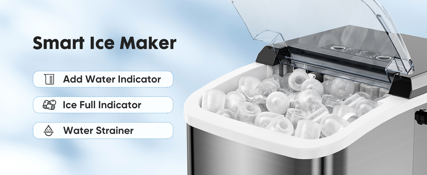 Sweetcrispy Countertop Ice Maker Machine Portable Self