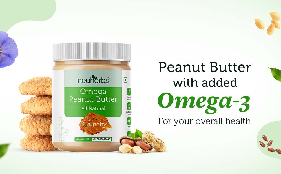 Neuherbs All Natural Omega Peanut Butter with the Power of Omega3