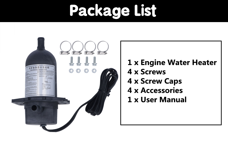Engine Heater, Self Circulating Generator Coolant Pre