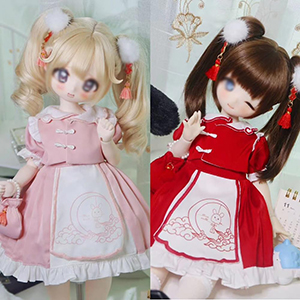 【めぇ】ドール　赤ちゃん　ドレス　服 ローゼンメイデン風 真紅のドレス ブライス リカちゃん アウト