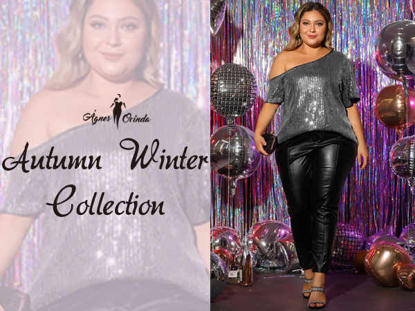 Mサイズ　Off Shoulder Glitter Tee　黒×ピンク豹柄 Mサイズ Off Shoulder Glitter Tee 黒×ピンク豹柄