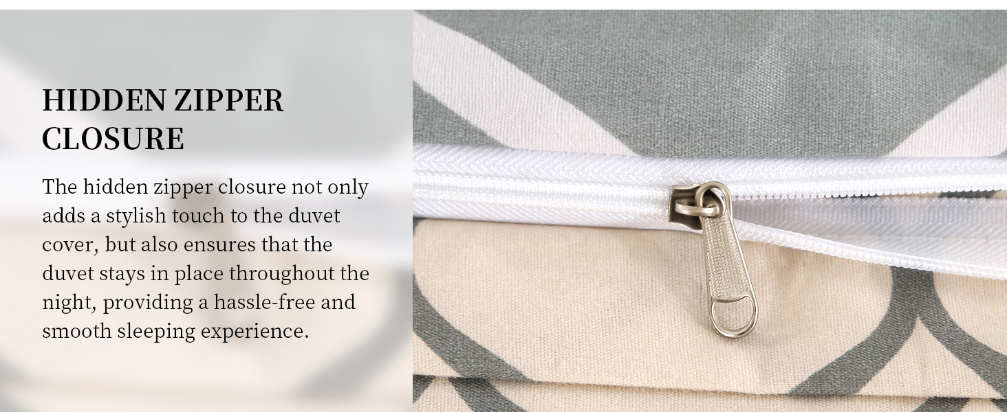 HIDDEN ZIPPER CLOSURE