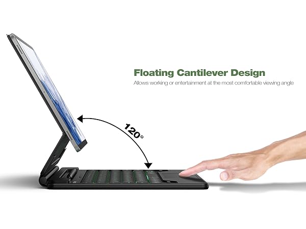 for samsung galaxy tab s9+/s9 fe+ keyboard case with trackpad