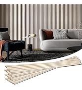 Art3d 4-Piece Wood Slat Acoustic Panels for Stylish Decor and Noise Reduction, 3D Textured Panel ...