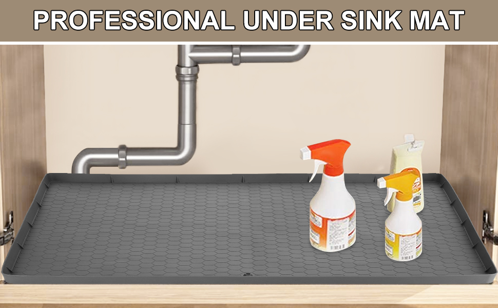 Under Sink Mats for Kitchen Waterproof, 28" x 22" Under