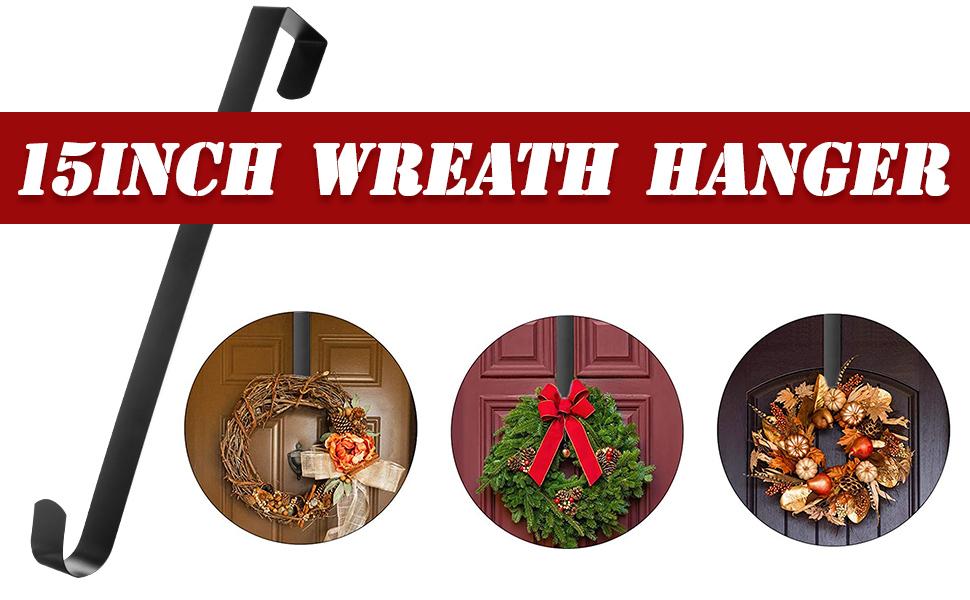 Kederwa 15inch 'Wreath Door Hanger, Metal Wreath Hangers